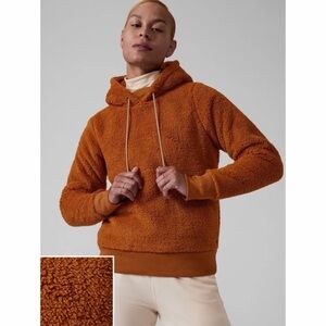 Athleta Tugga Sherpa Hoodie in Cattail Brown
